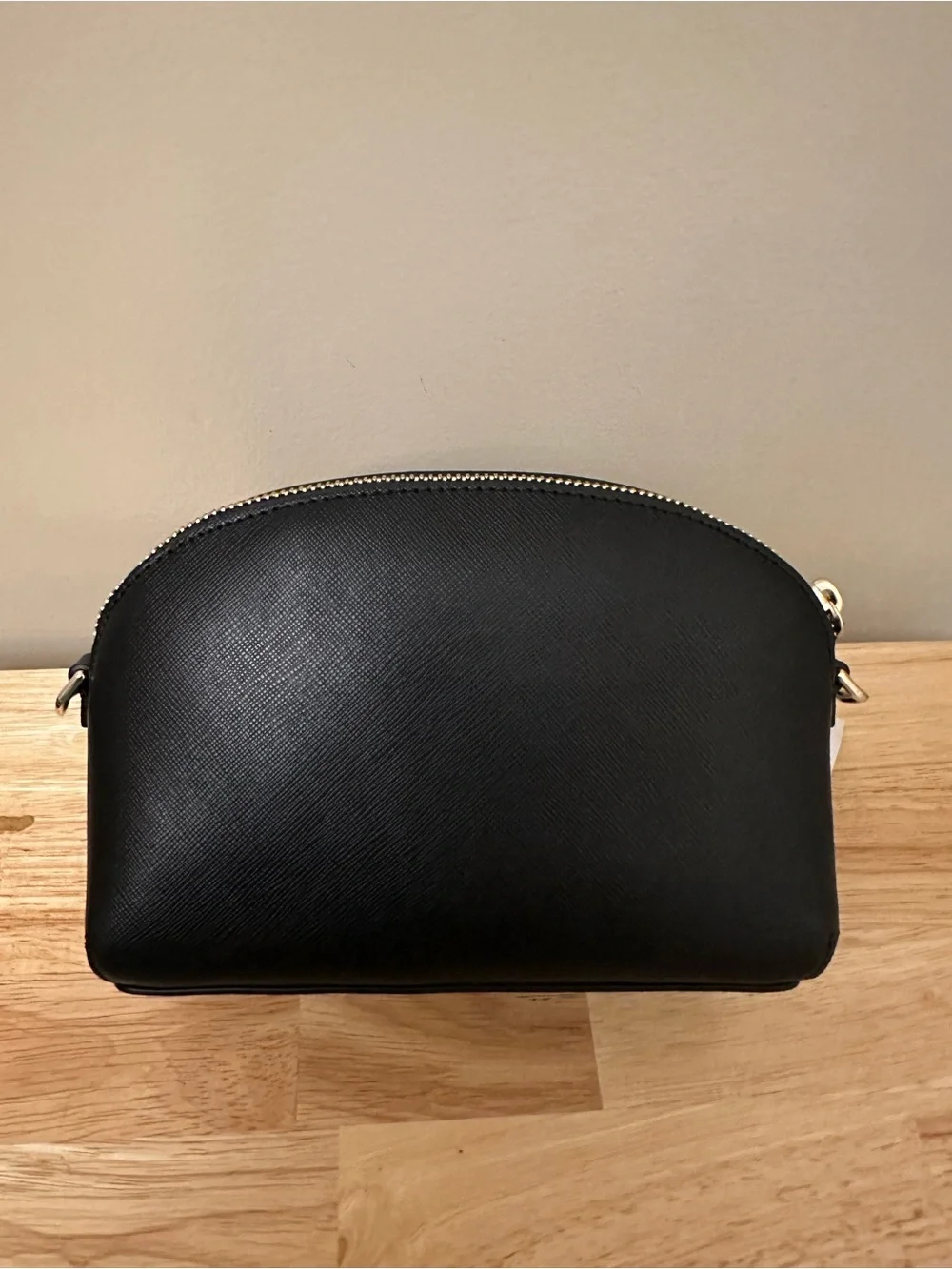 kate spade Black Saffiano Leather Ceossbody with Gold Chain and Leather Strap